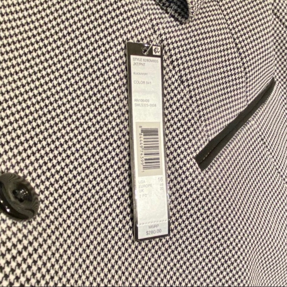 NEW Houndstooth Tahari Arthur S. Levine Blazer Size 16 - Picture 6 of 7